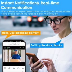 Campanello Video Wi-Fi Compatibile con Alexa e Google Assistant, Telecamera di Sicurezza con Audio Bidirezionale per Casa Intelligente - Product Image 3