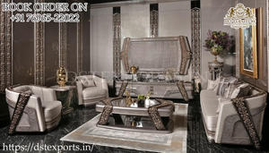 Ensemble de canapés de salon en teck de haute qualité, sculptés à la main, au design moderne, avec taille et couleur personnalisables - Product Image 2