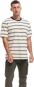 Factory Direct Men's <b>Polyester</b>/Cotton T-Shirt Fashion Striped Custom Wholesale High Quality Short Sleeve OEM ODM Logo - Product Image 5