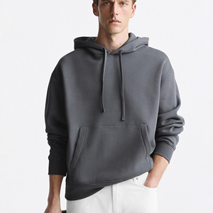 Sweat-shirt à capuche personnalisé brodé sur le devant pour homme, haute couture, sportif, vêtement d'hiver, imprimé, respirant, en polaire, écologique - Product Image 1