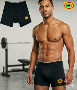 Calzoncillos bóxer de cintura elástica para hombre, 100% algodón transpirable, con logotipo impreso en serigrafía personalizado al por mayor - Product Image 3