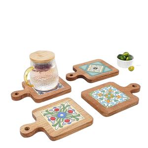 Posavasos de madera de mármol para bebidas, juego de posavasos de sublimación clásico al por mayor, protección de mesa, alfombrilla para taza de té, cerveza, café, bebida - Product Image 1