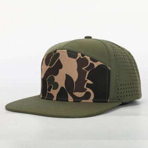 หมวกแก๊ปเบสบอลแบบสแนปแบ็คกันน้ำ 6 แผง ปักโลโก้ตามสั่ง ขายส่ง ลายการ์ตูนแบบเจาะรู ทรงลึก ตัดด้วยเลเซอร์ - Product Image 1