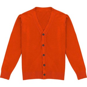 Women Knitted <b>Cardigan</b> Long Sleeve V Neck Solid Color Casual <b>Button</b> Front Orange Sweater Top <b>Cardigans</b> Cheap Price Low MOQ - Product Image 1
