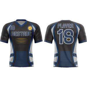 Impression par sublimation sur maillot de foot personnalisé, maillot de football respirant et à séchage rapide, uniforme d'équipe, fabricant OEM en gros, vêtements de foot - Product Image 1