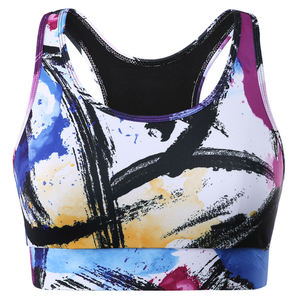 High Quality Women's Fitness <b>Bra</b> Latest Sublimation Embroidery Breathable Triangle <b>Cup</b> Customizable Logo <b>Cup</b> Woven Weaving - Product Image 2