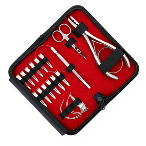 Kit de herramientas profesionales para extensiones de cabello con alicates, tijeras, clips, herramienta de bucle, agujas, juego de instalación y extracción para extensiones de cinta adhesiva y micro. - Product Image 6