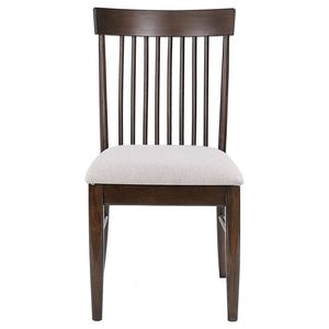 Set di 2 sedie da pranzo in legno di noce scuro di Burns, sedie da cucina eleganti e alla moda - Product Image 5
