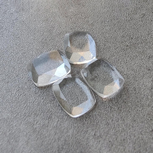 Natural Crystal Quartz Tablet Cut Rectangle <b>Cushion</b> Calibrated Flat Back Gemstone, for Jewelry Making All Sizes Available - Product Image 6