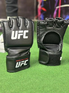 ถุงมือฝึกซ้อม UFC MMA ซานด้า บ็อกซิ่ง น้ำหนักเบา หนังแท้ ระบายความชื้นได้ดี กันลื่น ปรับขนาดได้ด้วยแถบตีนตุ๊กแก แบบครึ่งนิ้ว - Product Image 3