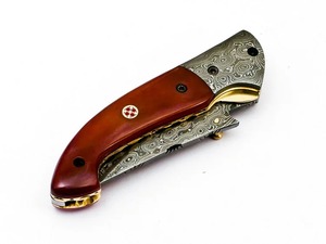 Couteau pliant de poche de haute qualité, artisanal, style Viking, OEM, 67 couches, forgé, à pointe clip, manche en os, usage quotidien - Product Image 5