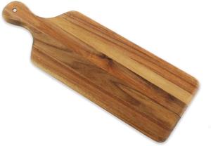 Planche à découper en bois d'acacia, style palette longue, épaisse et durable, design sûr pour les couteaux, idéale pour couper, servir et l'usage quotidien en cuisine - Product Image 2