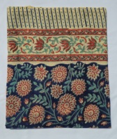 Paréo léger en coton imprimé à la main, motif léopard rayé et floral Sanganeri, idéal pour la plage ou comme jupe de bikini