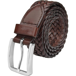 Cinturón de Cuero Genuino Reversible Marrón Cognac de 3.5cm de Ancho con Hebilla de Acero, Ajuste Personalizado, Casual, Formal, Impermeable y Ecológico - Product Image 1