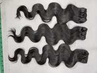 Cheveux humains indiens vierges Remy de qualité 12A, cuticules alignées, style ondulé naturel, double tirage, tissage de cheveux, toutes les couleurs disponibles