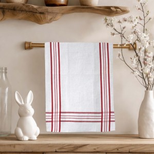 Customized Waffle Yarn Dyed Check Good Quality Best Selling 100% OEM Cotton Canvas <b>Kitchen</b> Towels From Indian Manufacturer - Product Image 4