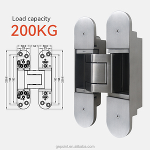 Quincaillerie de porte <span class=keywords><strong>coulissante</strong></span> pliante robuste, capacité de <span class=keywords><strong>charge</strong></span> 200 kg, réglable à 180 degrés, dissimulée, pour porte extérieure d'hôtel et fenêtre - Product Image 2