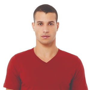 Camiseta de algodón personalizada para hombre, cuello en V, estilo urbano, súper suave, transpirable, manga corta, diseño liso, precio al por mayor - Product Image 4