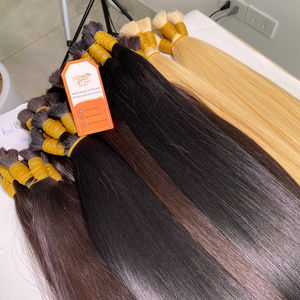 Extensiones de cabello humano liso a granel virgen 100% de alta calidad #1 & # 1B pelucas de cabello crudo vietnamita alineadas con cutícula y estilos de encaje - Product Image 4