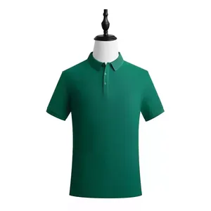 Polo de punto 100% algodón para hombre de talla grande, diseño casual, liso, transpirable y estampado - Product Image 6