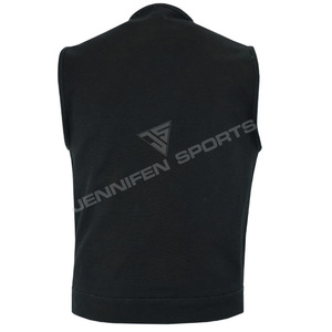 High Quality Casual Cotton Canvas Fabric Motorbike Vest Wholesale Breathable Outerwear Multi Pocket Inside <b>Bandana</b> Lining - Product Image 3