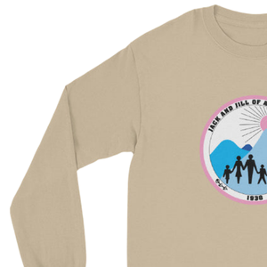 T-shirt unisexe à manches longues kaki avec broderie graphique, col rond, décontracté, en mélange de coton, pour un usage quotidien et une mode décontractée - Product Image 4