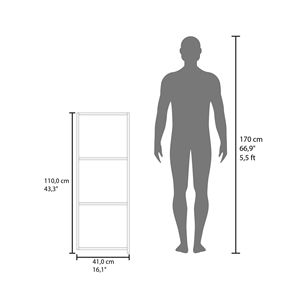 Armadietto a Muro Bianco a Una Porta per Soggiorno - Product Image 6