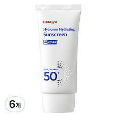 Crème solaire hydratante à l'acide hyaluronique SPF50+ PA++++ de Manyo Factory, lot de 6 x 50 ml, ingrédients chimiques à prix réduit - Product Image 1