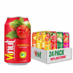 VINUT Refreshing 330ml Acerola Juice Drink Sugar-Free Factory Price Private Label Option Other <b>Beverages</b> From Vietnam - Product Image 1