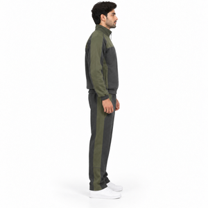 Conjunto Deportivo de 2 Piezas, Sudadera Holgada y Pantalones Deportivos, Tejido Polar de Poliéster/Algodón Grueso, Antibacterial, Ecológico, Estilo Urbano para Invierno - Product Image 4
