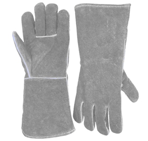 JNM SAFETY JNM-125 Gants de sécurité en cuir 11oz 40cm avec doublure en coton résistant à la chaleur, protection pour soudeur, barbecue, antidérapants, durables - Product Image 5