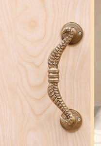 <b>Bow</b> Design Brass Door Handle Pair for Main Premium Heavy-Duty Brass <b>Pull</b> Handles - Product Image 4