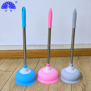 Milieuvriendelijke Toiletzuiger Met Lange Steel En Rubberen Zuignap Voor Het Reinigen Van Huishoudelijke Badkamerpijpen - Product Image 1