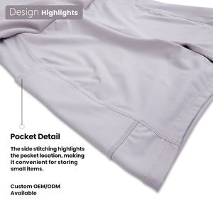 <b>Women's</b> Solid Pattern Golf <b>Skort</b> Mini Length Moisture-Wicking Shorts Built-In Pockets Casual Style OEM Skirt-Designed Shorts - Product Image 4