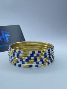 Handmade Brass and <b>Resin</b> Women's Ethnic Style Bangle Cuff Bangles for Party Occasion-Custom Plating Bulk Supplier - Product Image 3