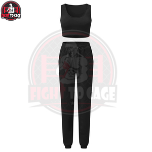 Women Tracksuits 2 Piece Outfit Long Sleeve Hoodie <b>Cropped</b> <b>Tops</b> And Jogger Pants, Workout Black Women Crop <b>Tops</b> Tracksuits - Product Image 3