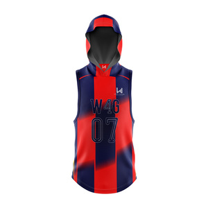 Camisetas Personalizadas para Equipos de Fútbol Americano 7V7, sin Mangas, con Capucha, Impresión por Transferencia de Calor, Transpirables, de Secado Rápido, Antibacterianas - Product Image 1