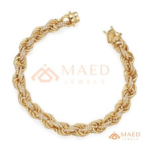 Pulsera de Cadena Fina con Moissanita Dorada, Joyería de Lujo de Moda Nueva York, Regalo Elegante para Uso Diario, Aniversario, Compromiso, Fiesta - Product Image 6