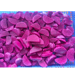 Cubes, dés, tranches et demi-tranches de fruit du dragon surgelé IQF de qualité professionnelle, emballés sous vide, ingrédient de fruits, approvisionnement direct usine - Product Image 1