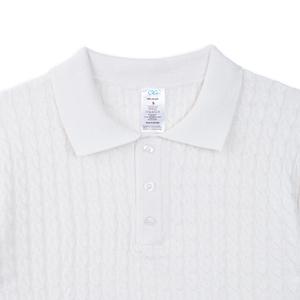 เสื้อผู้ชายสั่งทำพิเศษ สีพื้น ผ้ากันยับ 100% อะคริลิก เสื้อถักสำหรับผู้ใหญ่ ผลิตในเวียดนาม ODM แบบถักลายเคเบิ้ล แขนสั้น - Product Image 2