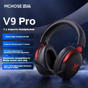 Casque de jeu sans fil MCHOSE V9 Pro à très faible latence, avec haut-parleur dynamique de 50 mm, éclairage RGB et réduction du bruit - Product Image 2