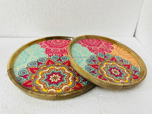 Home Table Setting Custom Round <b>Food</b> <b>Serving</b> <b>Trays</b> Available by Tayyab Handicraft - Product Image 4