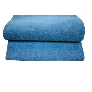 Handwoven Low Pile 9x12 <b>Blue</b> Wool Area <b>Rug</b> with Modern Striped Design for Living Room <b>Bedroom</b> - Product Image 1