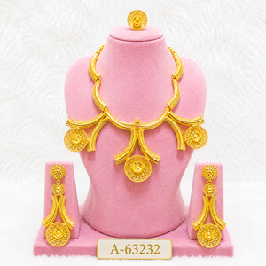 ชุดสร้อยคอทองคำแบบดั้งเดิมสุดหรู พร้อมจี้ยาวและต่างหูเข้าชุด A-63237 - Product Image 2