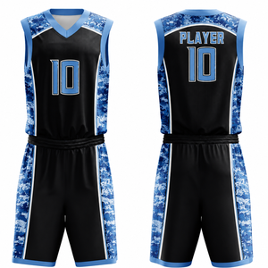 Ensemble de maillots et shorts de basket-ball personnalisés pour jeunes, sublimés, OEM ODM, fabricant de vêtements de basket-ball - Product Image 1