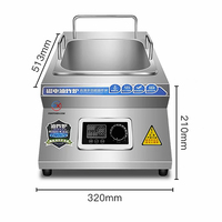 Friteuse électrique commerciale à induction en acier inoxydable 3500W, économe en énergie, 220V, neuve, pour poulet et frites McDonald's