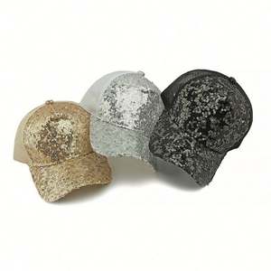 Casquette de baseball d'été 2025 pour femme, style vintage, décontractée, à sequins, en maille respirante, pour l'extérieur, protection solaire - Product Image 2