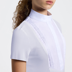 High Quality 4way Stretch Horse Riding Equestrian Shirt Top <b>Base</b> <b>Layer</b> Competition Show Shirt Polo in Soft Feel Technical Fabric - Product Image 1