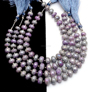 8X8mm ควอตซ์รูปทรงกลมเรียบ grapolite ลูกปัดพลอยธรรมชาติสีม่วงขนาด8นิ้วเครื่องประดับอเนกประสงค์ - Product Image 3