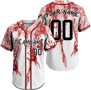 Camiseta de Béisbol Sublimada Personalizada B2B para Hombre, Manga Corta, Cierre de Botones, Transpirable, con Nombre del Equipo, Número y Uniforme del Jugador - Product Image 1